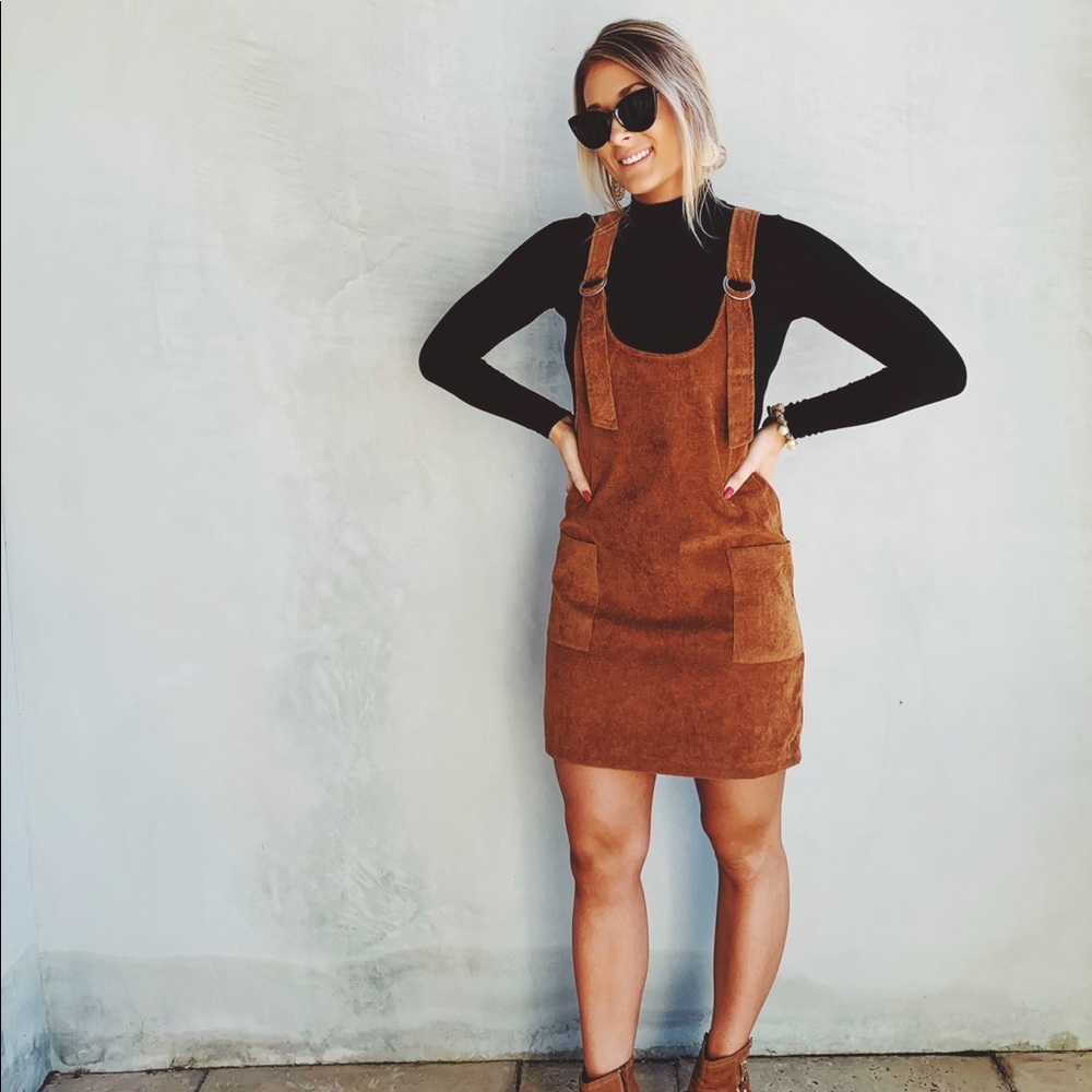 Corduroy overall dress!